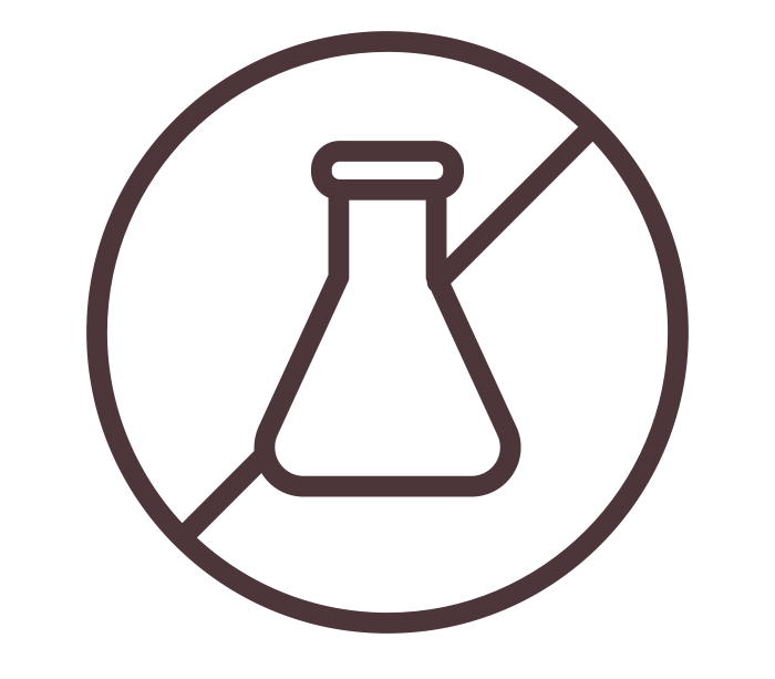 Icon of a beaker in a crossed out circle